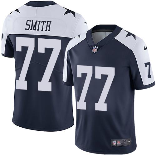 2019 men Dallas Cowboys #77 Smith blue Nike Vapor Untouchable Limited NFL Jersey